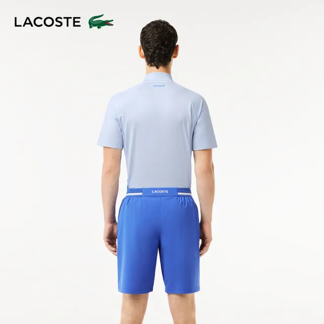 【LACOSTE】男裝-Lacoste Tennis x Novak Djokovic 運動短褲(藍色)