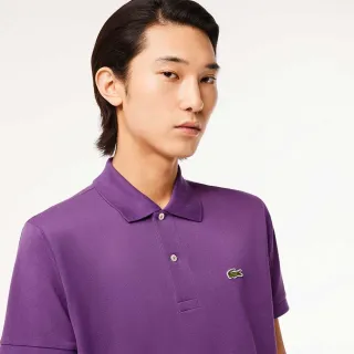 【LACOSTE】男裝-經典L1212短袖Polo衫(紫紅色)