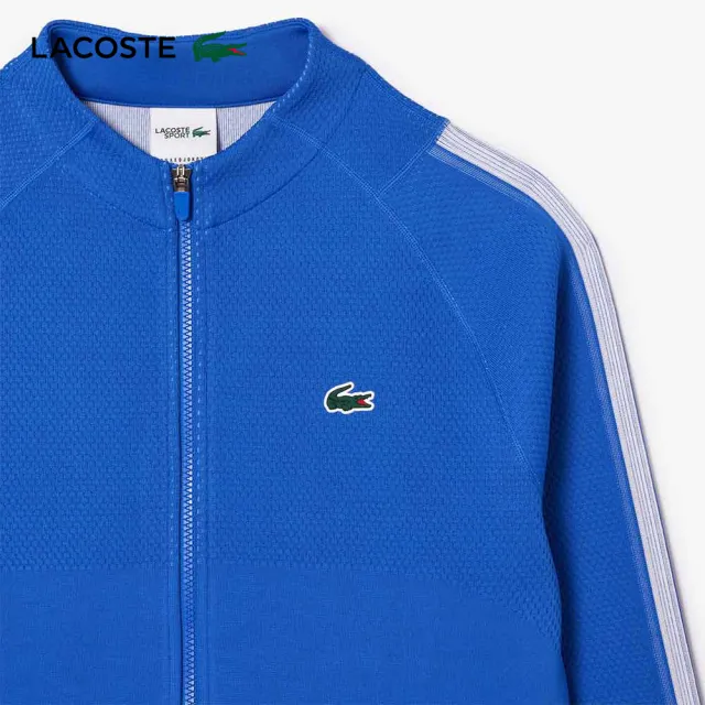 【LACOSTE】男裝-Lacoste Tennis x Novak Djokovic 運動夾克(藍色)