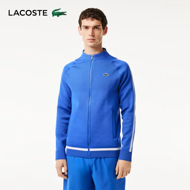 【LACOSTE】男裝-Lacoste Tennis x Novak Djokovic 運動夾克(藍色)