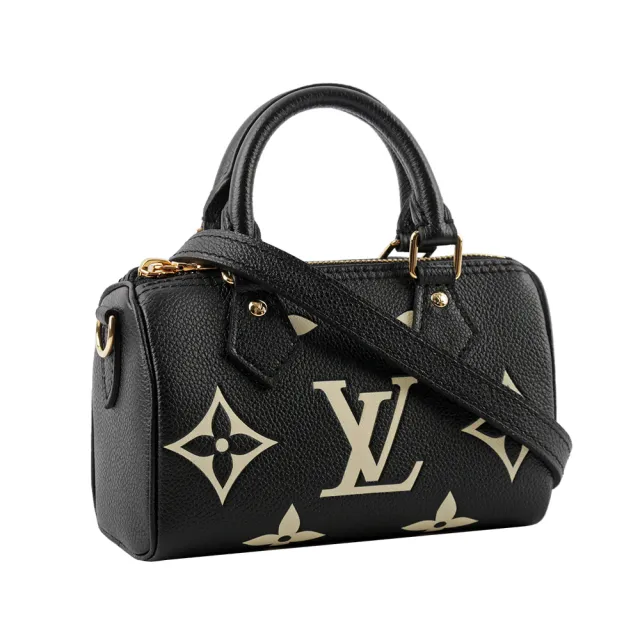 【Louis Vuitton 路易威登】Nano Speedy Monogram 雙色牛皮二用包(M81456)