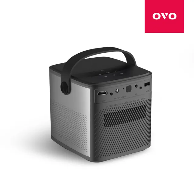 【OVO】1080P便攜智慧投影機 送包包(U8 1500流明 內建電池 娛樂/露營/戶外/商用)