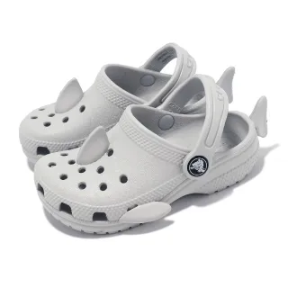 【Crocs】洞洞鞋 Classic I AM Shark Clog T 小童 大氣灰 經典鯊魚克駱格 小朋友(2100141FT)