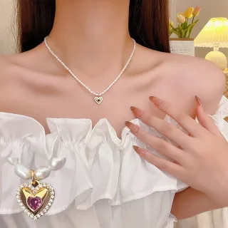 【KT DADA】韓國項鍊 閨蜜項鍊 復古項鍊 女生禮物 禮物 送禮 項鍊女 鎖骨鏈 串珠項鍊 珍珠項鍊 愛心項鍊