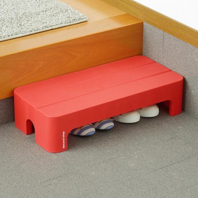 Decora step日製長形多功能墊腳椅凳-高14cm-3色可選(穿鞋椅/客廳小凳/迷你桌)