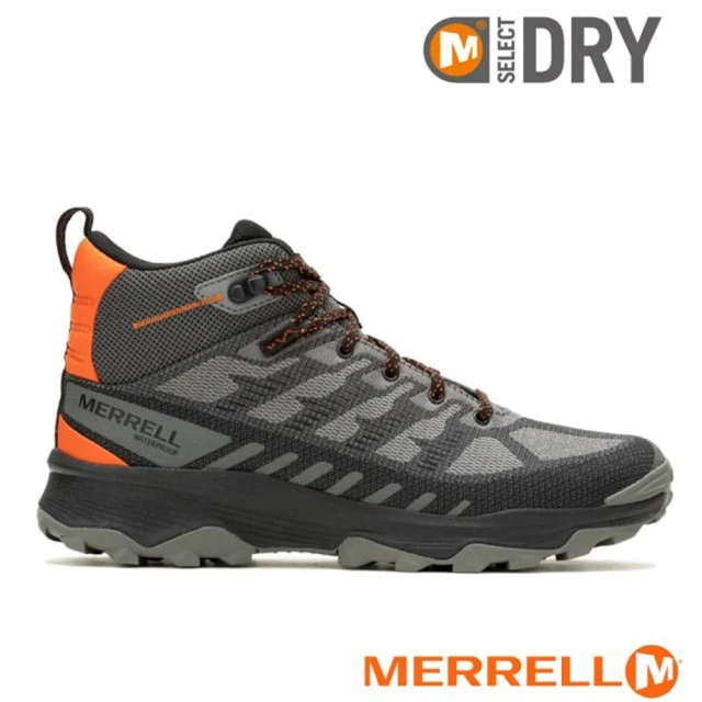 MERRELL 男 SPEED ECO MID WATERPROOF 多功能防水透氣中筒登山健行鞋.休閒運動鞋(ML038115 鐵灰色)