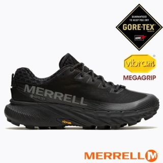 【MERRELL】男 AGILITY PEAK 5 GORE-TEX輕量越野健行鞋.透氣登山鞋.戶外休閒運動鞋(ML067745 黑色)