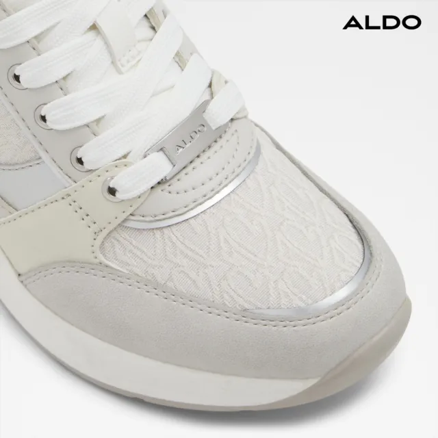 【ALDO】CAROTERIEL-時尚拼接增高休閒鞋-女鞋(淺白灰色)