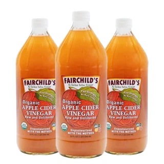 【費爾先生 Fairchilds】有機蘋果醋X3瓶(946ml/瓶)