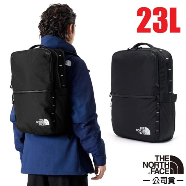 The North FaceThe North Face 大容量多夾層休閒後背包23L.大容量主袋.日用雙肩背包/收納夾層(8AMK-53R 時尚黑)