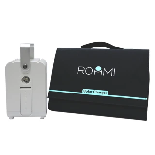 【Roommi】多功能行動電源供應器│小電寶+40W太陽能板(RM-P02+40W)