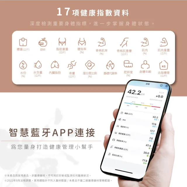 【KINYO】藍牙健康管理體重計/智能體重計(17項健康指數 MOMO獨家專賣MS-2862)