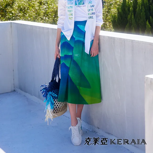 【KERAIA 克萊亞】Jasper Huang聯名款｜山海之間印花棉質長裙