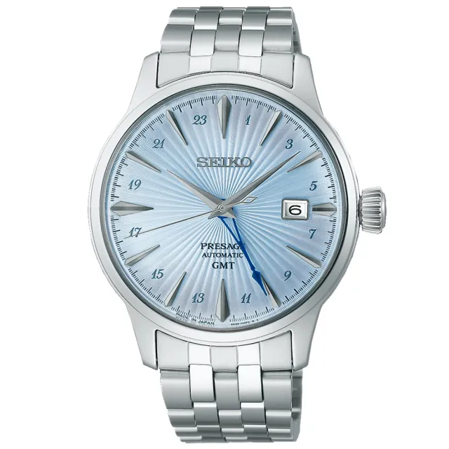 【SEIKO 精工】PRESAGE系列 調酒師 雞尾酒 GMT機械腕錶 錶 週年慶 雙11 (SSK037J1/4R34-00J0B)