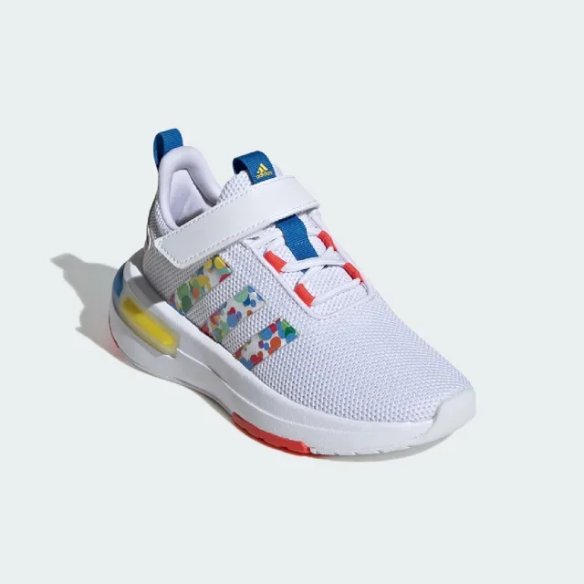 【adidas 愛迪達】童鞋 Racer TR23 EL K 白 中童 小朋友 運動鞋 魔鬼氈 愛迪達(ID7920)