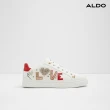 【ALDO】DIGIHEART-可愛俏皮LOVE水鑽設計塗鴉小白鞋-女鞋(白色)