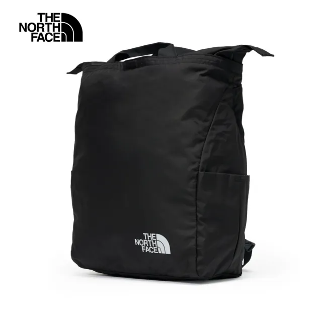 【The North Face】北面男女款黑色舒適背負大容量背提兩用後背包｜8B1YKX7