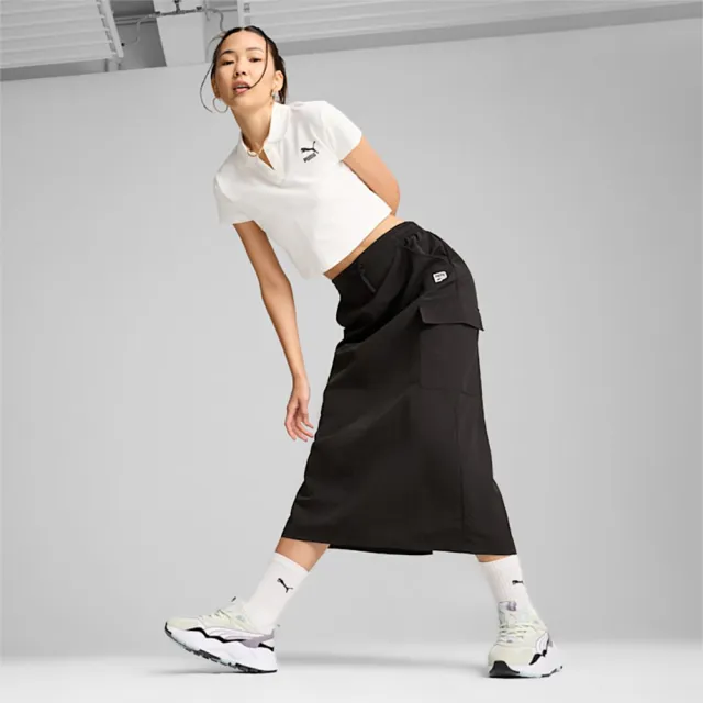 【PUMA】長裙 女款 運動裙 歐規 Downtown 黑 62665601(L739)