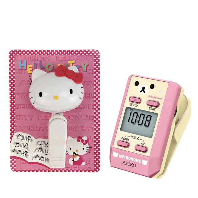 SEIKO 限定款DM51RK-P拉拉熊-贈送 原廠授權 Hello Kitty 夾式調音器(限量套裝組)