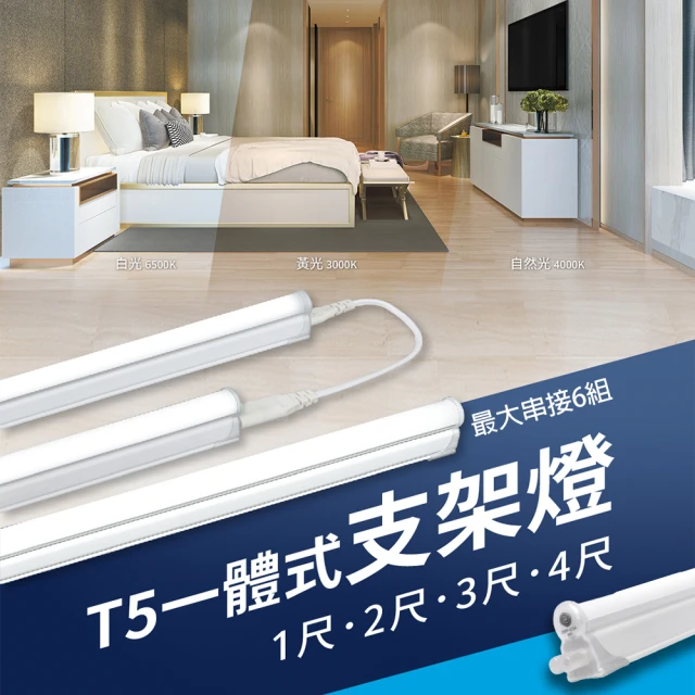 DanceLight 舞光 1入組 LED T5 3尺(支架燈 串接燈 層板燈 全電壓 間接照明)