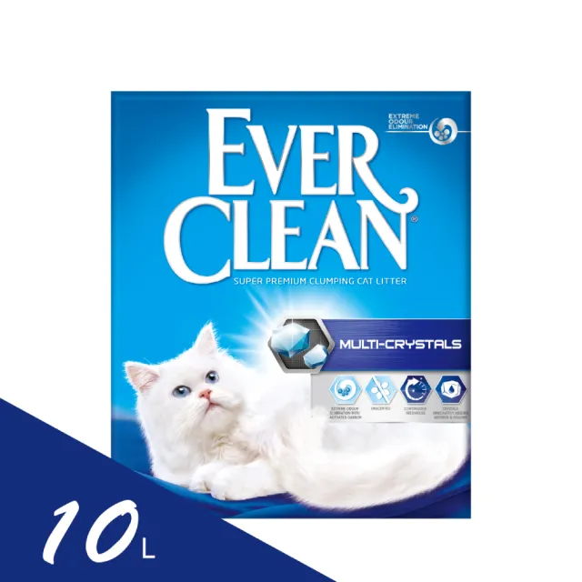 【EverClean 藍鑽】強效凝結除臭貓砂10L-2入組(歐規)