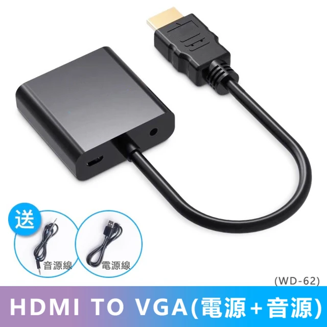 LineQ HDMI to VGA轉接線-外接電源音源版