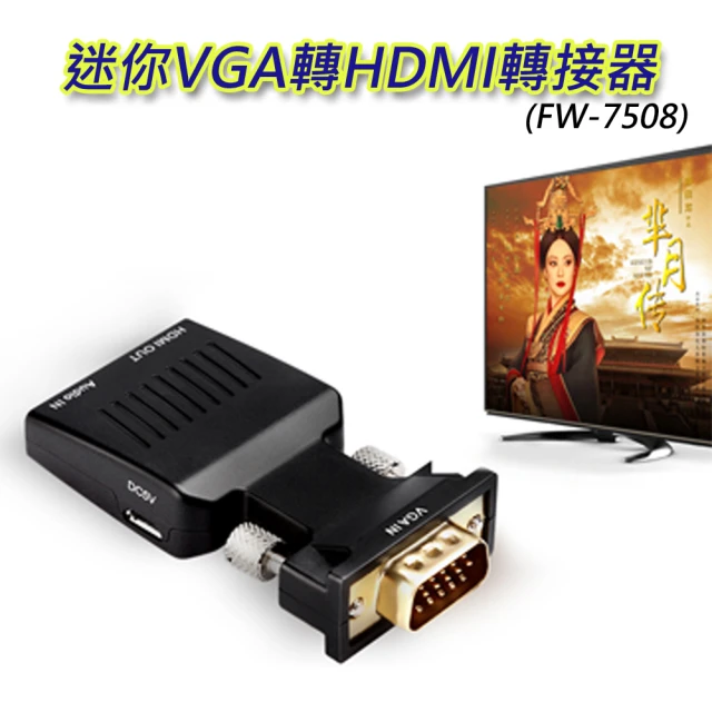 LineQ VGA轉HDMI 迷你轉接器