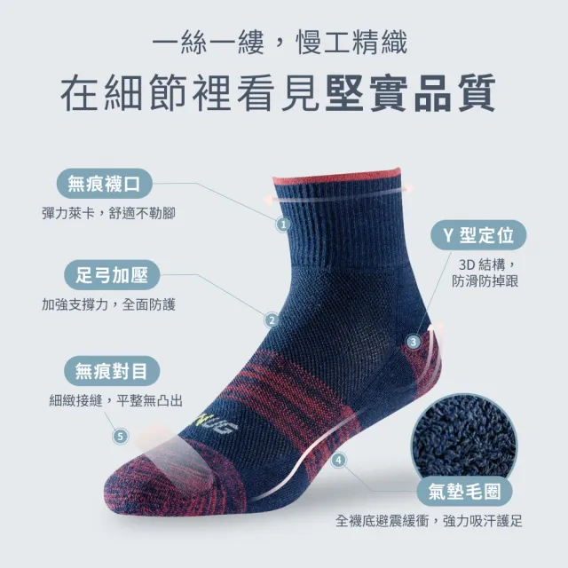 【sNug 給足呵護】4雙日常組百搭休閒短筒除臭襪X動能氣墊運動襪(10秒除臭襪/久站久走/百搭休閒襪/登山襪)