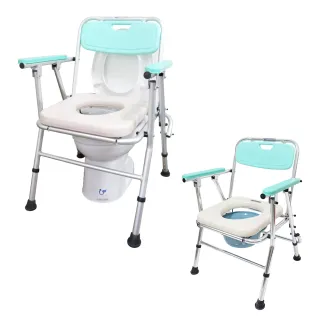 【恆伸醫療器材】ER-4528 便利座 鋁合金 洗澡椅/便器椅/便盆椅(可收合、可調高度、可架馬桶、活動式桶架)