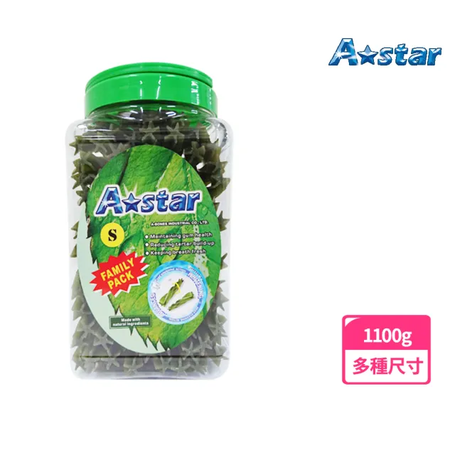 【A Star】多效螺旋五星棒桶裝1100G(狗零食、狗潔牙、耐咬、寵物潔牙、寵物零食、Astar)