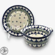 【SOLO 波蘭陶】CA 波蘭陶 350ML 碗盤套組 文青風藍愛心系列 CERAMIKA ARTYSTYCZNA
