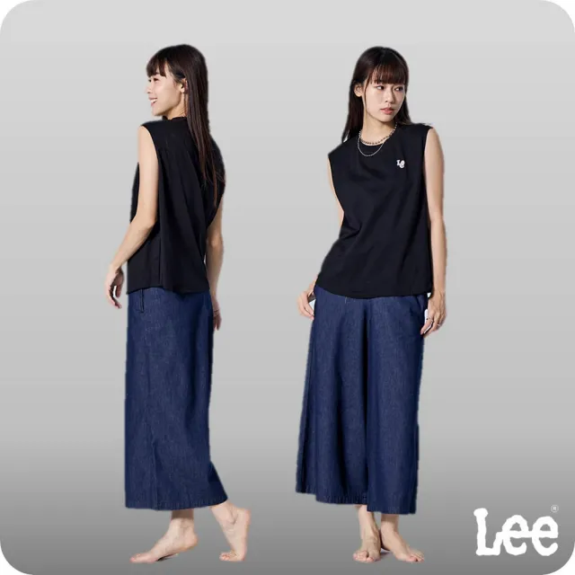 【Lee】女裝 寬褲 / 薄款 牛仔寬褲 深藍洗水(LB417030898)