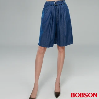 【BOBSON】女款高腰.天絲棉牛仔短褲裙(D120-53)