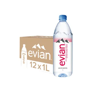 【evian 依雲 原廠總代理直營】天然礦泉水1000mlx12入/3箱(寶特瓶)