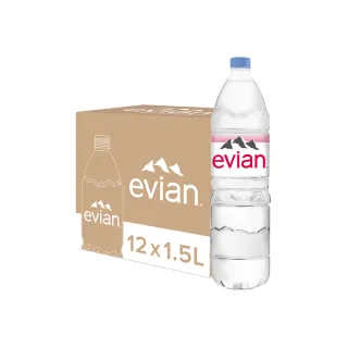 【evian 依雲 原廠總代理直營】天然礦泉水1500mlx12入/5箱(寶特瓶)