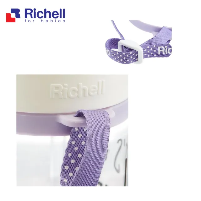 【Richell 利其爾 _官方授權】320ml吸管水杯精選組(水杯+S2替換吸管+AQ背帶)