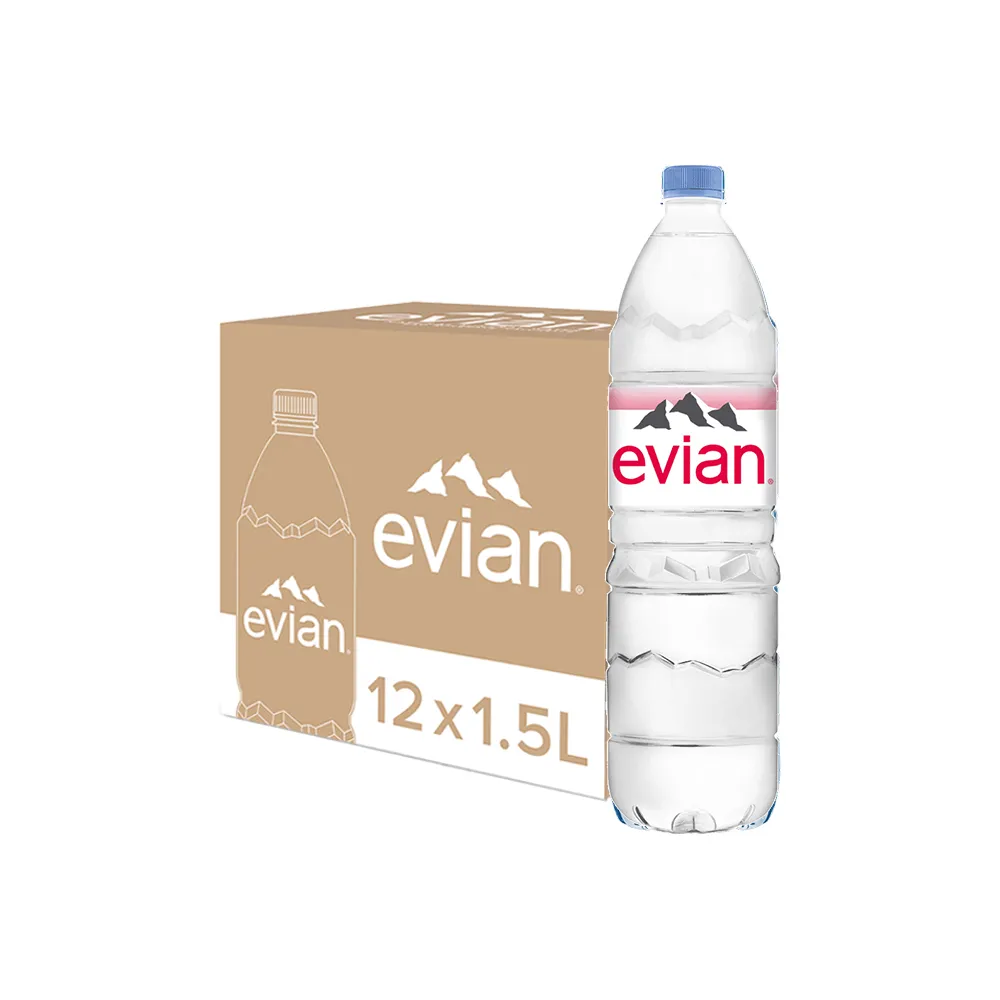 【evian 依雲 原廠總代理直營】天然礦泉水1500mlx12入/箱(寶特瓶)