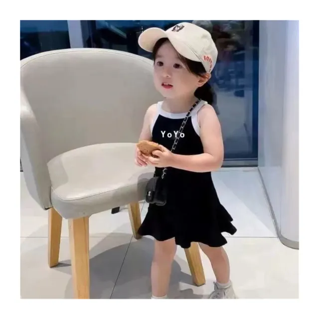 【安朵童舖】現貨韓版兒童女童冰絲吊帶連身裙背心連身洋裝冰絲連身裙童裝(36A/013/10)