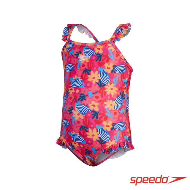 SPEEDO 幼童 連身泳裝(粉/花朵)