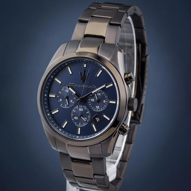 MASERATI 瑪莎拉蒂 Attrazione極致吸引系列 R8853151012 三眼 SEIKO 精工 雙時區 機芯 夜光 石英 日期