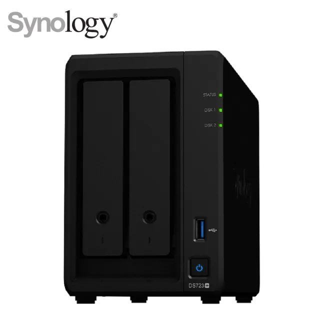 【Synology 群暉科技】搭東芝 企業 8TB x2 ★ DS723+ 2bay NAS 網路儲存伺服器