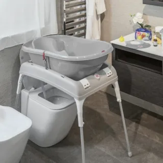 【OKBABY】頭等艙澡盆專用折疊架 尿布臺 折疊尿布臺 護理檯 嬰兒澡盆架(澡架/尿布台二合一)