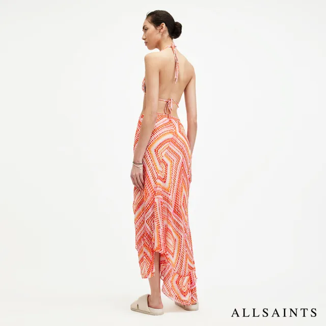 【ALLSAINTS】SARA LUISA 彩虹人造絲印花長裙(常規版型)