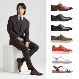 【Clarks】英國百年舒適真皮男女鞋 休閒鞋 平底鞋 娃娃鞋(網路獨家限定)