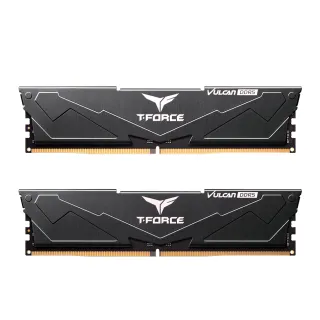 【Team 十銓】T-FORCE VULCAN 火神系列 DDR5-6400 32Gx2_64GB CL34 桌上型超頻記憶體(黑色)