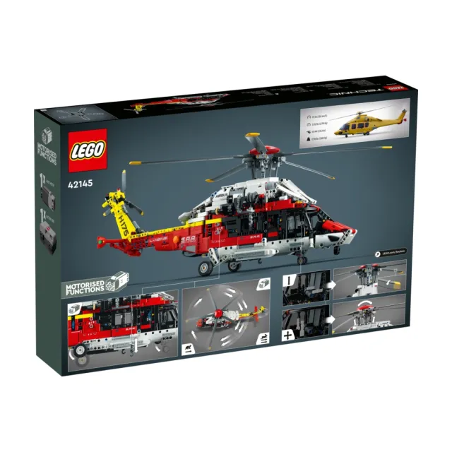 【LEGO 樂高】科技系列 42145 Airbus H175 Rescue Helicopter(飛機玩具 直升機)