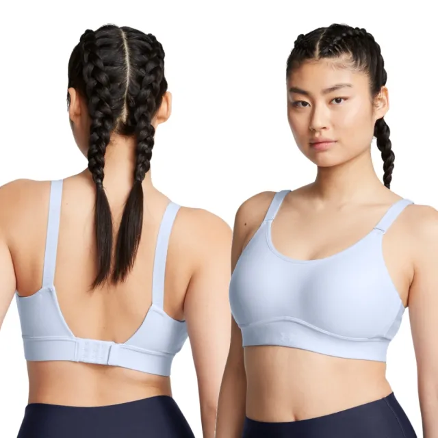 【UNDER ARMOUR】UA 女 Infinity 中衝擊運動內衣_1384123-464(藍白色)