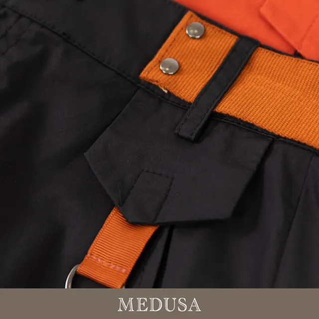 【MEDUSA 曼度莎】現貨-釦帶刺繡字母休閒裙 - 2色（M-XL）｜裙子 中長裙 休閒裙(305-20604)