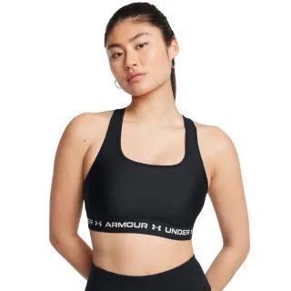【UNDER ARMOUR】UA官方直營 女 Crossback 中衝擊運動內衣_1361034-006(黑色)