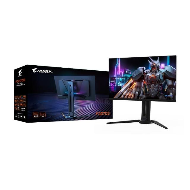 GIGABYTE 技嘉 FO27Q3 27型 2K OLED 平面顯示器 FREESYNC Type-C HDMI USB 3年保固